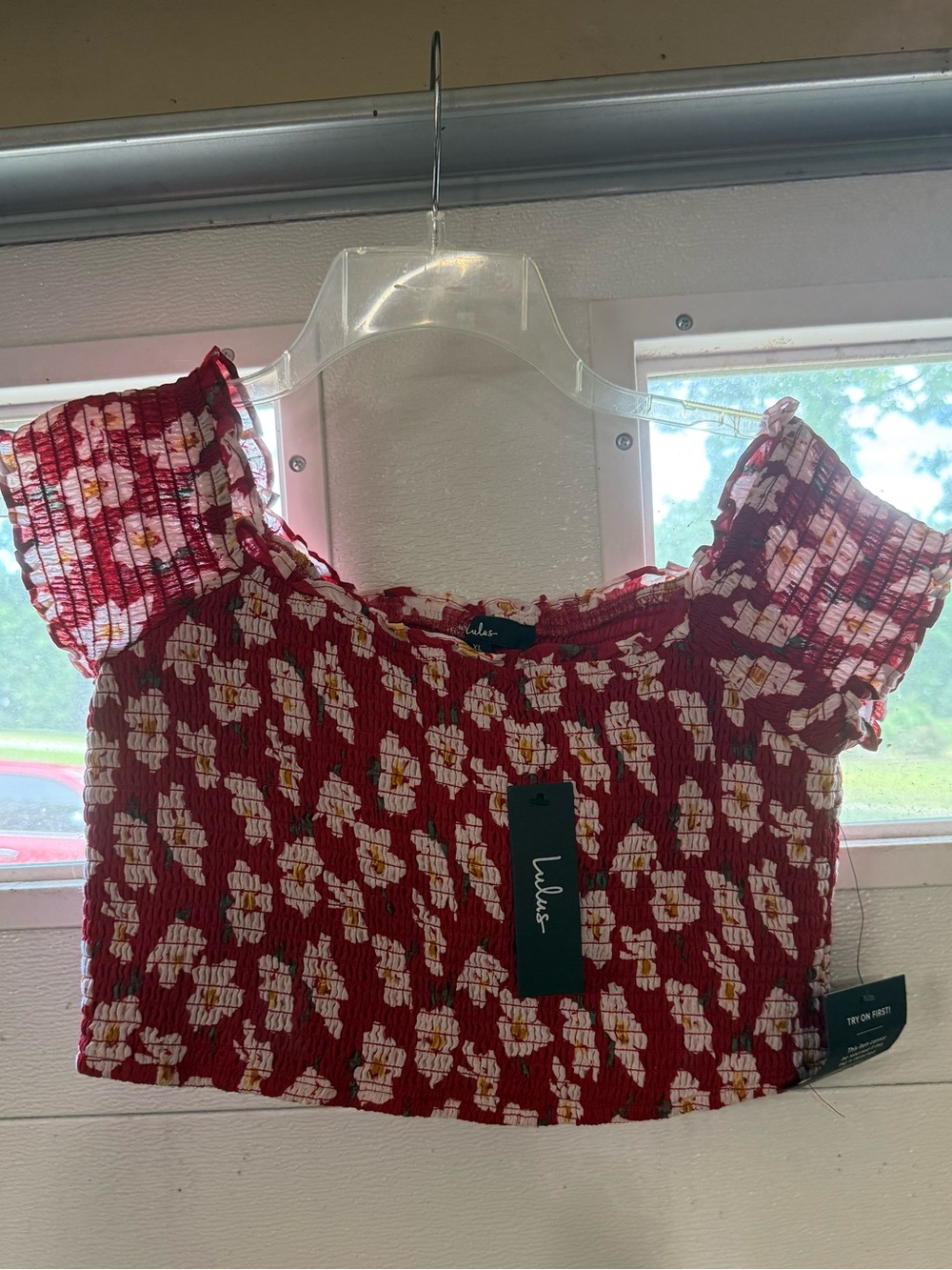 Lulu’s Red Crop Top - XL